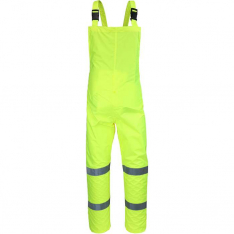 PIP WW4033P-2XL, Viz™, ANSI Class E Waterproof Bib, Hi-Vis Rainwear, Hi-Vis Yellow, 2XL